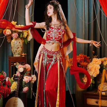 Spring and Summer Dunhuang Exotic Style Women's Hanfu Dress