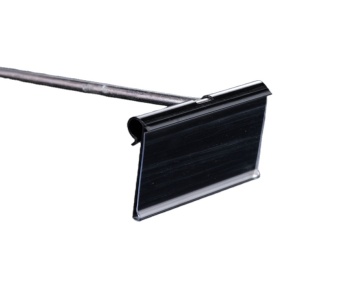 Label Holder for Wire Hook with Data Price Strip - PVC Shelf Talkers
