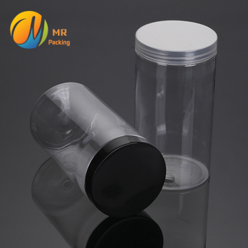 1000ml Transparent BPA-Free Food Grade Plastic Jar with Screw Cap for Food Packaging