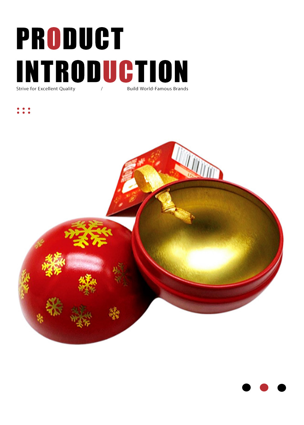 3-Ball‑shaped Christmas gift box-X