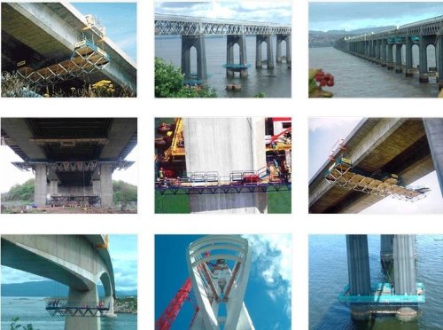 Oem Personalized Adjustable Bridge Underdeck Steel Rope Suspended Platform