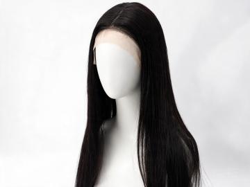 14‑30 Inch Natural Black Human Hair Wig Deep Wave 13x4 Lace Frontal Wig