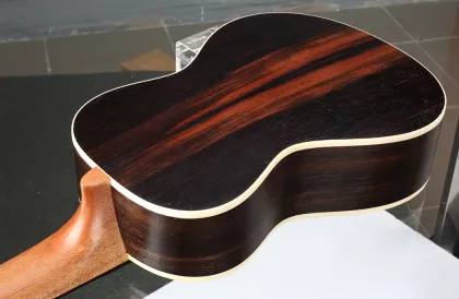 Ebony ukulele custom lettering