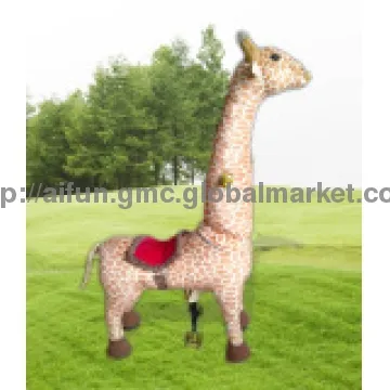 Kids Rde on Toy Giraffe