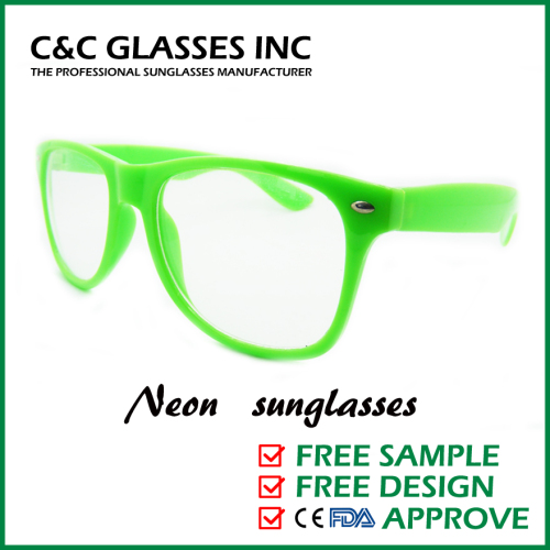 050 Best Quality Modern Fashion Promotional Plastic Neon Sunglasses