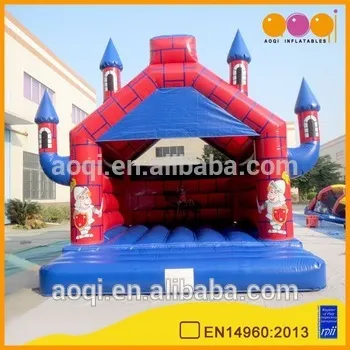 AOQI classical design red jump bouncer castle small inflatable indoor bouncer for sale
