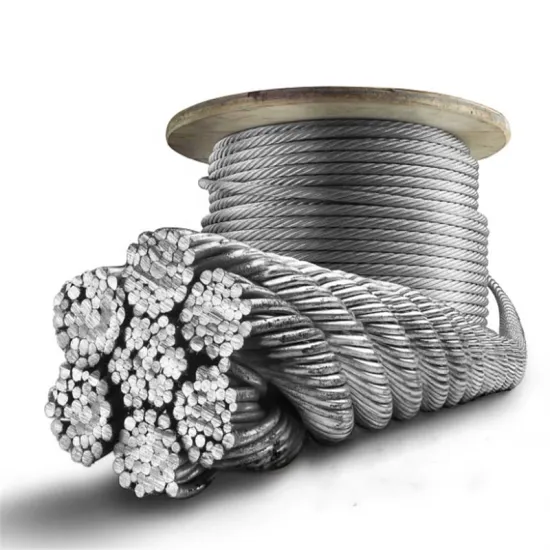 High Tensile Galvanized Steel Wire Rope: 6x7, 6x36 Stranded Wire and Guy Wire Products
