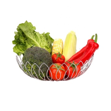 Hollow Stainless Steel Metal Wire Fruit Vegetable Basket