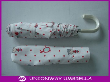 6 panels fold umbrella with hook handle