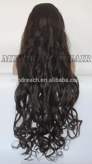 Custom top quality 100% virgin remy 40 inch human hair wig