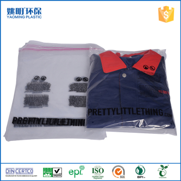 Clear transparent custom logo HDPE flat envelope bag mailing bag