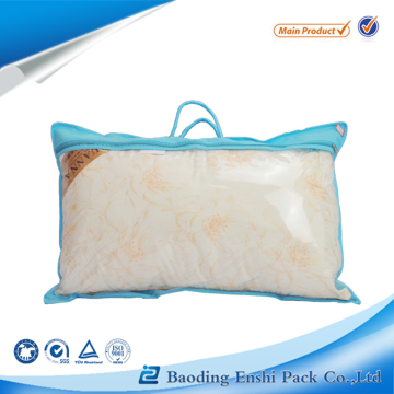 hot sale clear zipper non-woven pillow packing bag with cotton handle                        
                                                Quality Choice