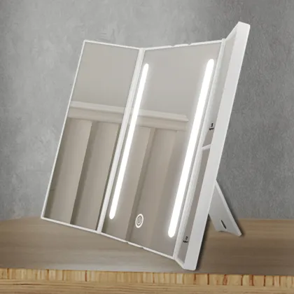 Folding Mirror Tri Fold Mirrors For Vanities Wall
