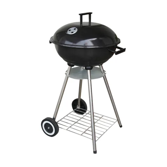 17 Inch Black Apple Shape Outdoor Barbecue Grill Garden Charcoal Bbq Kettle Grill