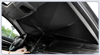 Portable Silver Glue Sunscreen Umbrella: Foldable Car Sun Shield