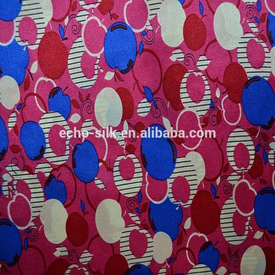 printed silk satin fabric.