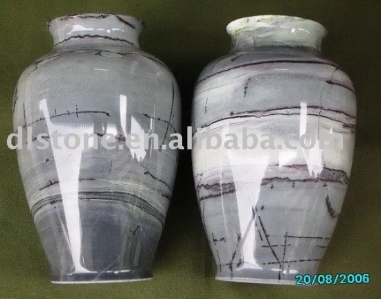 grey marble vase