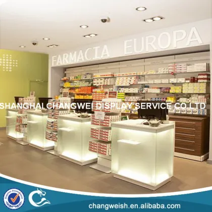 pharmacy display rack and pharmacy counter for shop