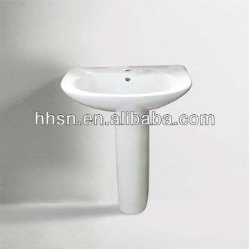 Lavabo del pedestal del lavado a mano del piso de la porcelana coloreado