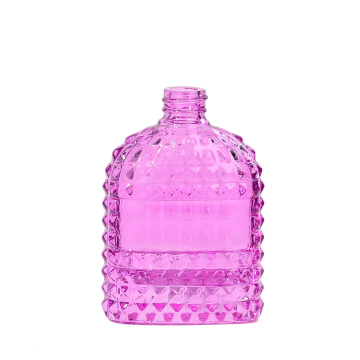 Round transparent glass perfume bottles