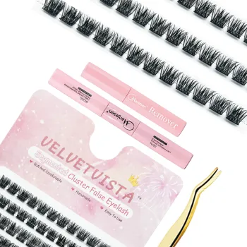 Professional DIY Eyelash Extension Kit - Lightweight Cluster Lashes & Mink Lash Segments