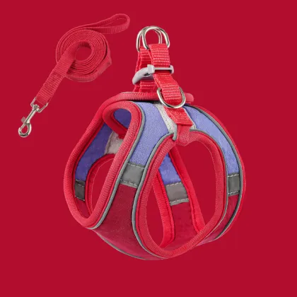 Suede Puppy Dog Cat Harness Pet Cat Vest