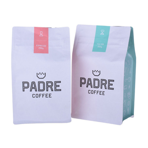 12-16oz Kraft Paper compostable Bloque de café Bloque Bottera