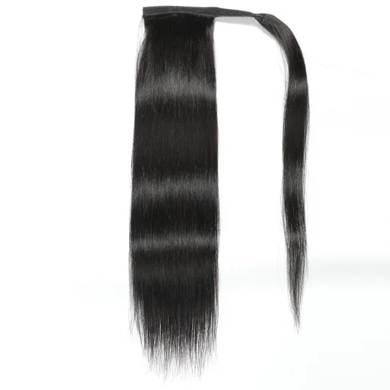 Modern Show Natural Real Human Hair Ponytail Black Peruvian Human Hair Ponytail Hair Extensions