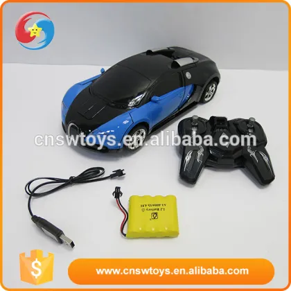 Plastic intelligence educational blue children deform robot rc car toys