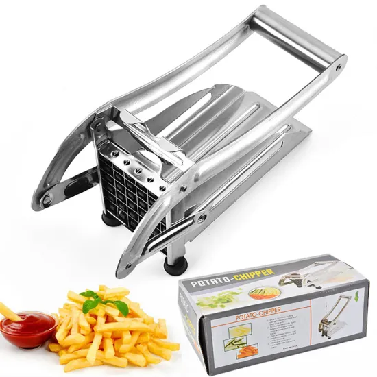 Hyri Professional Stainless Steel Potato Slicer and French Fry Cutter with 2 Blades