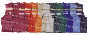 100% cotton colorful tool vest