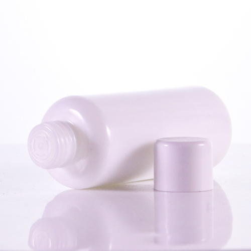 Round Bottom Shaped White Lotion Bottle Round shoulder shaped lotion bottle with plastic cap Manufactory