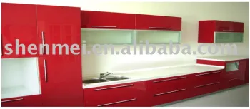 [OEM Service]red lacquer kitchen cabinet
