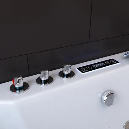 Modern Acrylic Whirlpool Bathtub with Pillows and Jets