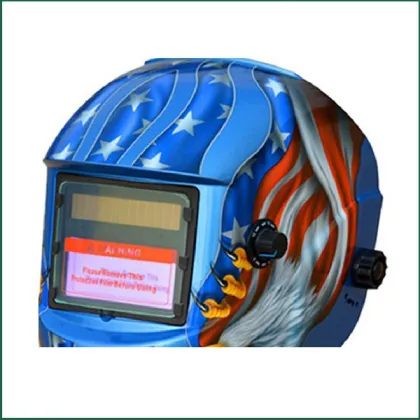 WH0413 Blue Welding Helmets with Eagle Decal