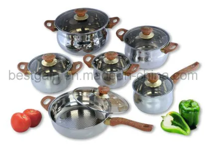 Stainless Steel 12PCS Cooking Pot Kitchenware