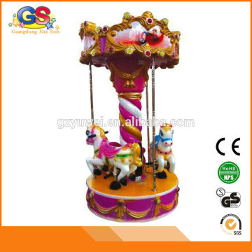 2014 hot sale newest amusement funfair mini fairground rides small coin operated carousel for sale