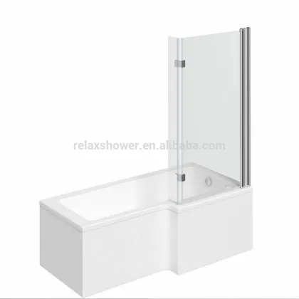 1700mm Square Left Hand L-Shaped Shower Bath With Screen (Includes Panel)