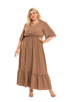 Simple Solid Color Plus Size Women's Dress