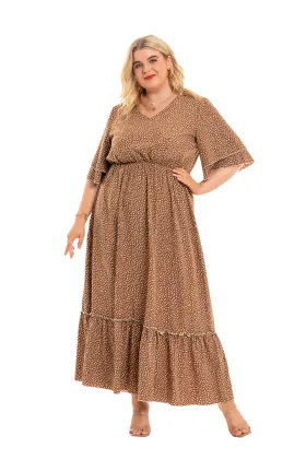 Simple Solid Color Plus Size Women's Dress