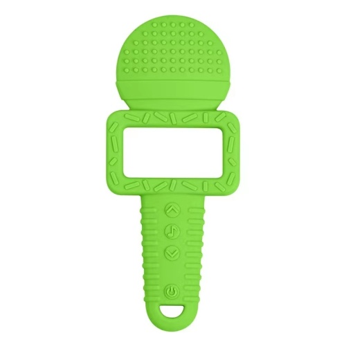 Microphone Design Toy Pacifier Clip Silicone Teether