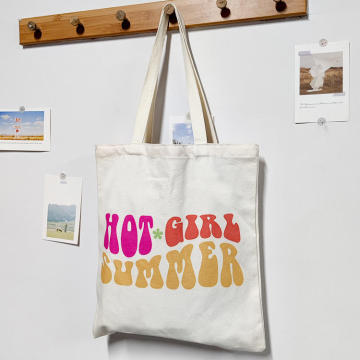 Eco-Friendly Organic Calico Canvas Tote Bags with Customized Logo Printing