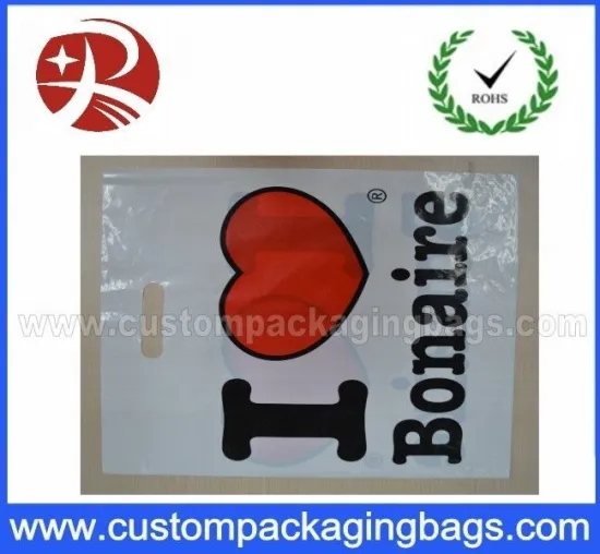 Heavy Duty Plastic Handle Black Die Cut Shopping Printed Polythene Bags Hdb10