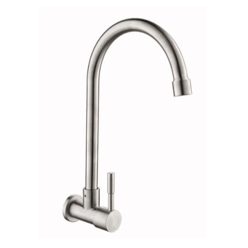 Nickel Brushed Long Neck Swan-shape Kitchen Sink Faucet