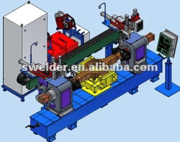 Special Y-shape longitudinal seams of axle housing automatic welding machine