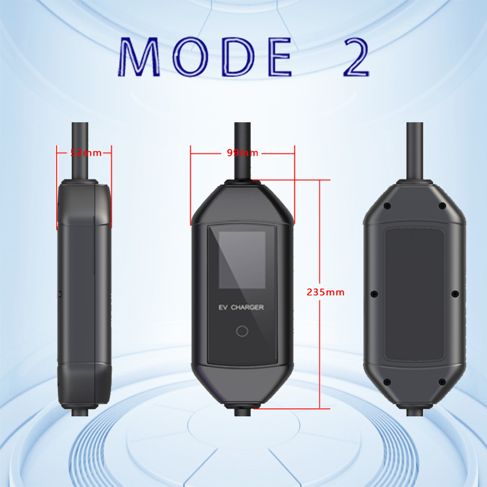 Einstellbar 8a 10a 13a 16a 3,5 kW Level 2 Ladestation Typ 1 7 kW tragbares EV -Ladegerät für Elektrofahrzeug