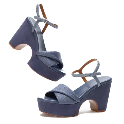 Chunky Heeled Sandals for Summer Women