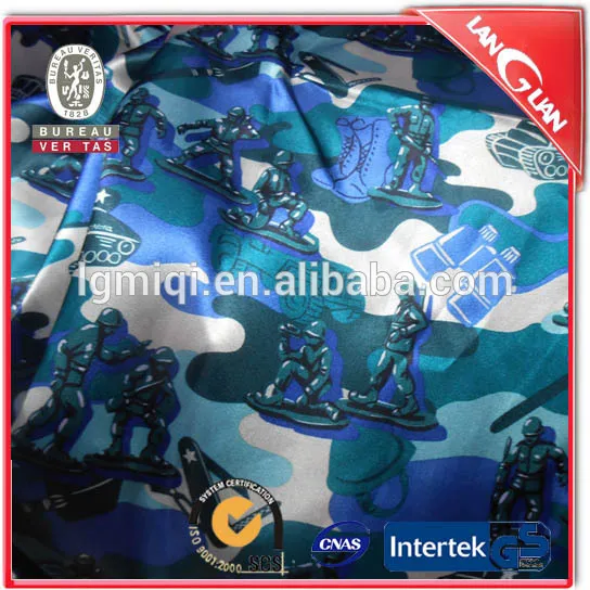 Chinese supplier fashionable design top quality flower printed satin fabric