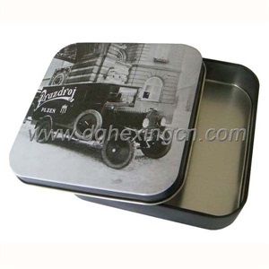 Square 2 piece mint tin