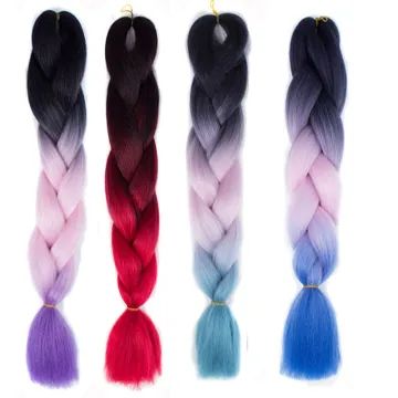 Three-Color Jumbo Braiding Hair 100g 24 Inches Ultra Expression crochet Braid Hair Extension Synthetic Hair Factory Wholesale